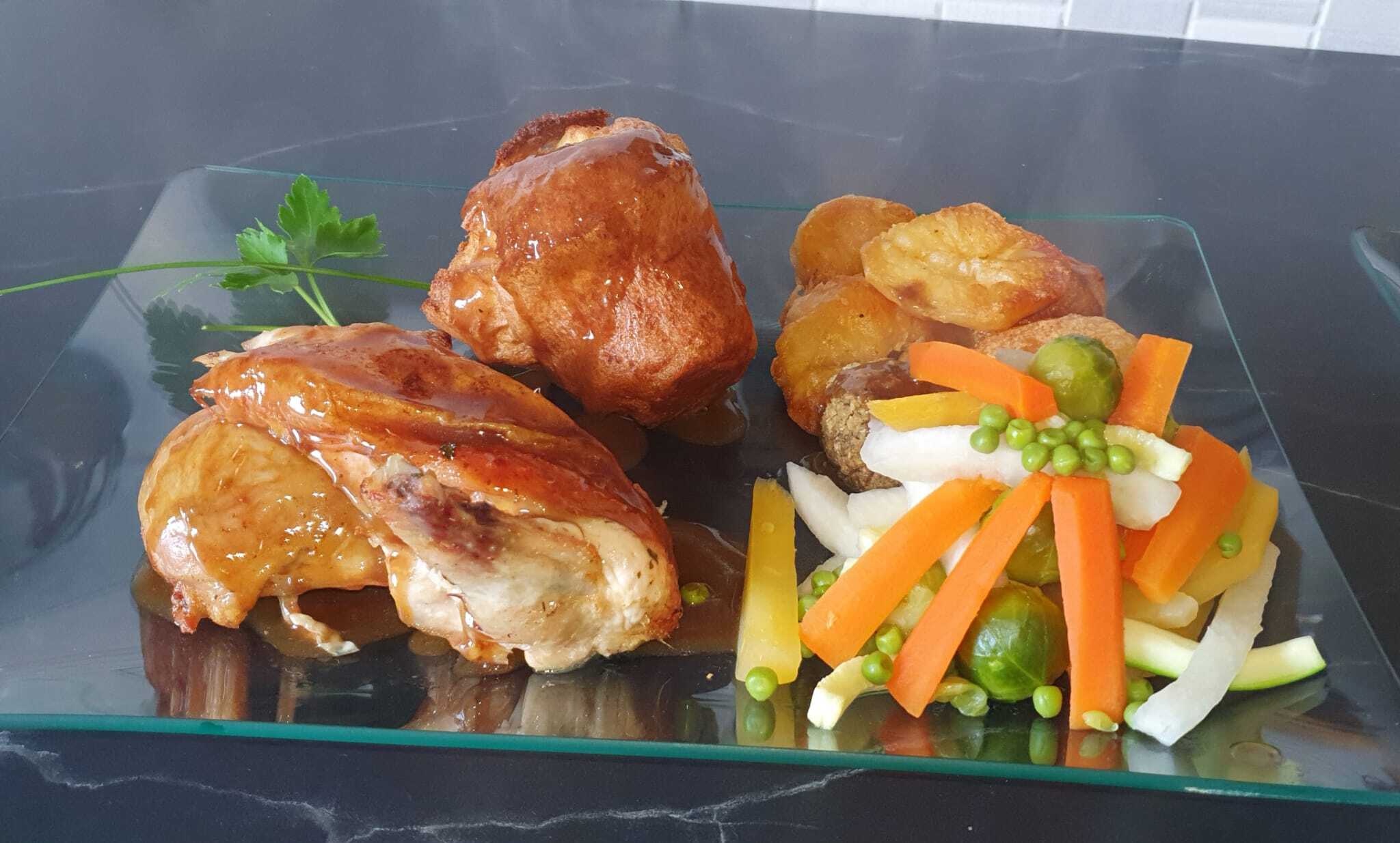 roast chicken dinner